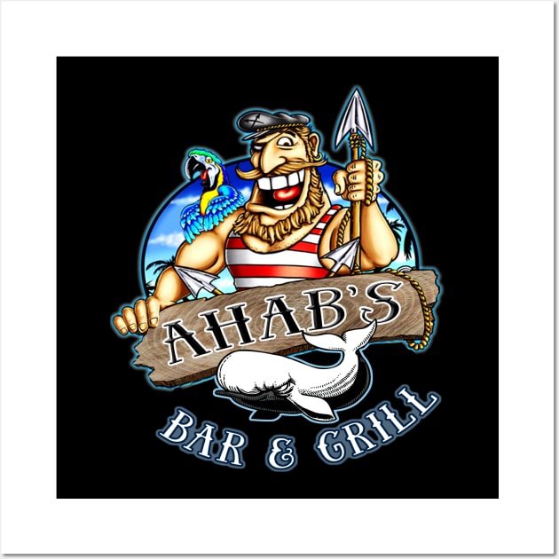 Ahabs Bar Grill Wall Art by Digitanim8tor
